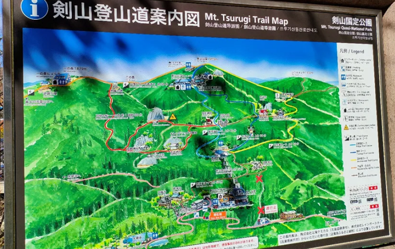 Mt Tsurugi Trail Map. (dok. Pribadi)