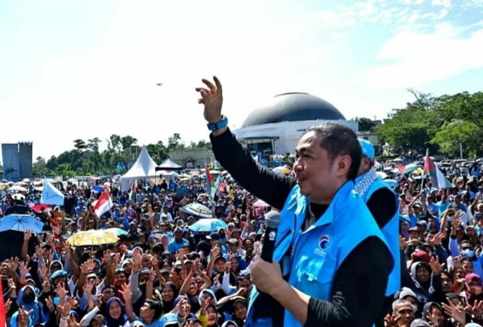Ketua Umum Gelora, Anis Matta, saat puncak HUT ke-4 Gelora di Balikpapan. (dok)