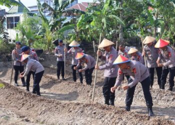 Brimob Kaltim Perkuat Ketahanan Pangan