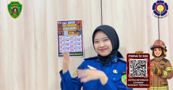 Dinas PKP PPU Sebarluaskan Layanan Darurat melalui Videotron Diskominfo