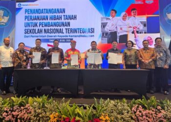 Percepat Pembangunan Sekolah Nasional Terintegrasi, Pemkab PPU Teken BAST Lahan